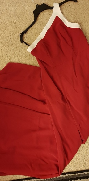 Asymmetrical Matte Chiffon Dress SZ 10 - Picture 5 of 6